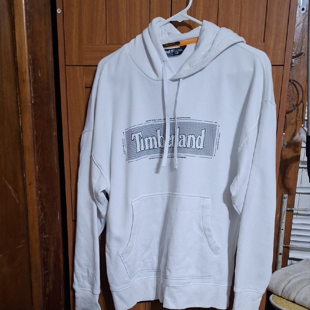Timberland White Hoodie with Logo
